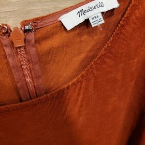 Orange corduroy Madewell plus xxl dress
